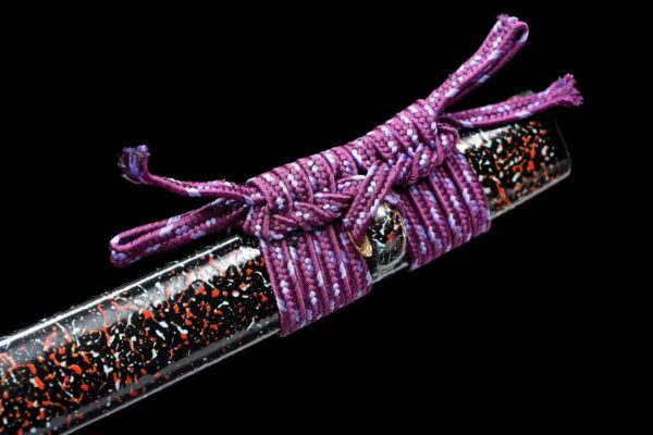A samurai sword with blued twisted patterns. - Image 8