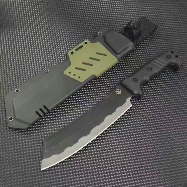 A machete with a bear head design